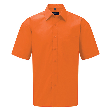 R935M-Mens SS PolyCotton Poplin Shirt